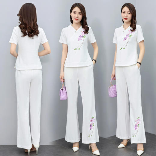 优雅修身，夏季新款绣花套装HR-HYYF2315 商品图2