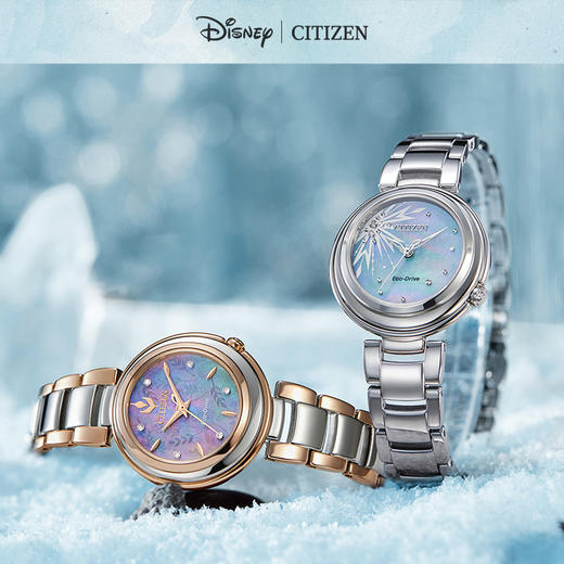 西铁城/CITIZEN冰雪奇缘迪士尼IP联名款光动能时尚女表EM0580-58N 商品图8