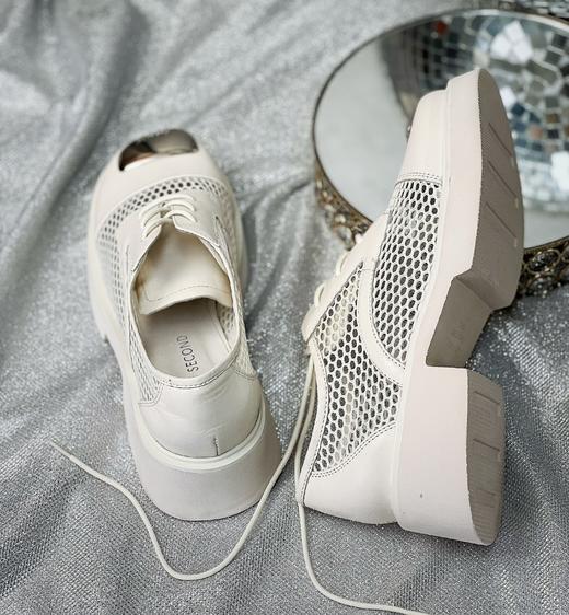 IUIU SECOND 22年秋季新款系带厚底女休闲鞋网眼鞋10541 商品图1