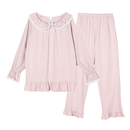都市丽人生活家居女士特价棉质套装40支TC65/35中家居服长袖睡衣LH22J9 商品图4