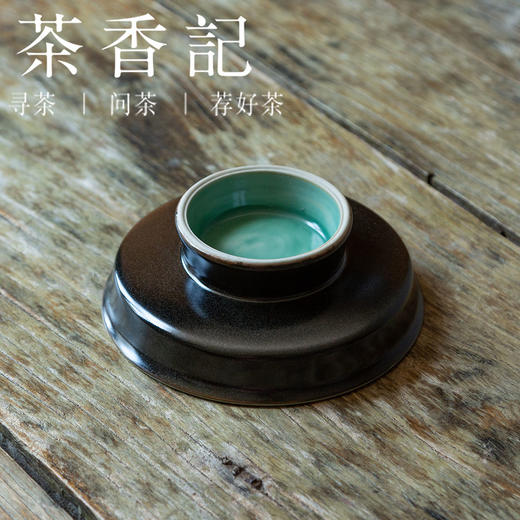 茶香记 黑底双面釉高脚盘干泡盘点心盘陶瓷壶承果盘宋式茶桌零配 商品图3