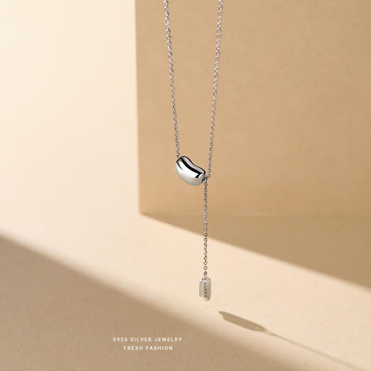 【幸运豆】子佩集S925银小方牌幸运豆项链【ZYXS-A2514】2208 商品图2