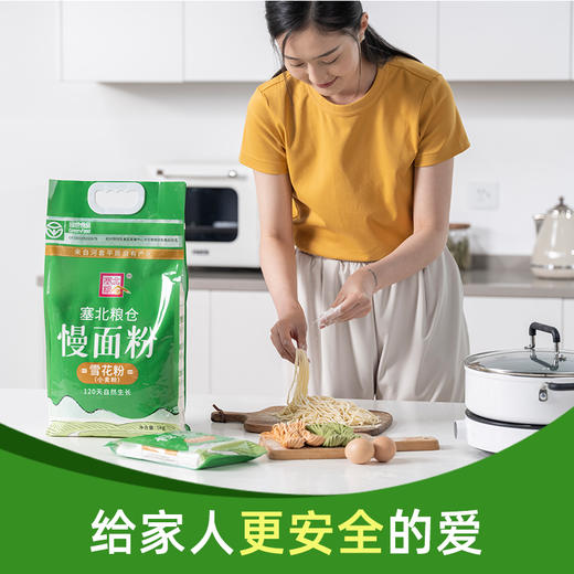 【 塞北粮仓·雪花粉5kg】 家庭大袋高筋小麦面粉包子饺子馒头通用麦芯粉 商品图1