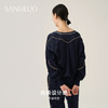 SANGLUO睡衣套装休闲轻运动风100%桑蚕丝套头宽松家居服 商品缩略图3
