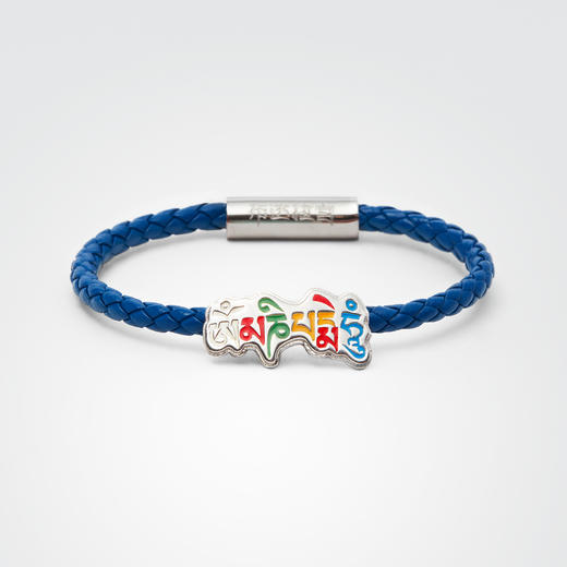 布达拉宫银填彩六字真言手绳 商品图3