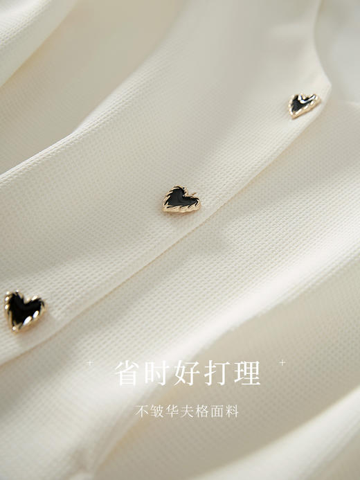 【59元福袋，不支持退换】熙世界法式小香风小蛮腰白衬衫设计感女士收腰显瘦V领气质上衣 商品图4