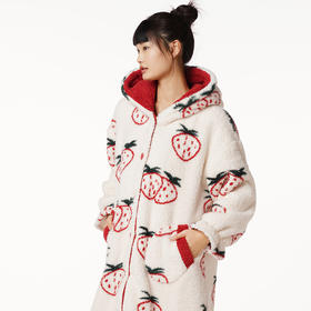 都市丽人生活家居女士法兰绒单件袍长毛绒厚家居服单件袍睡衣LH27A5