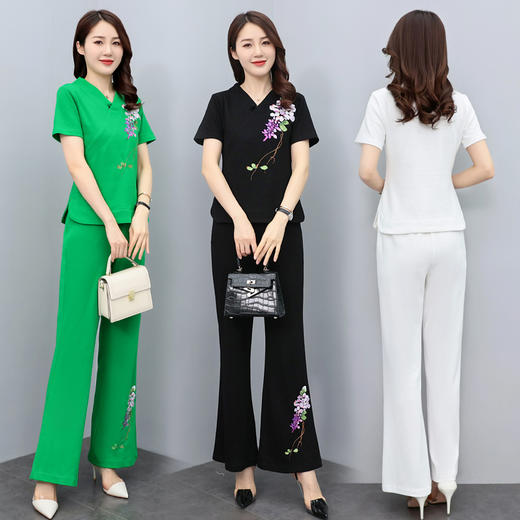 优雅修身，夏季新款绣花套装HR-HYYF2315 商品图0