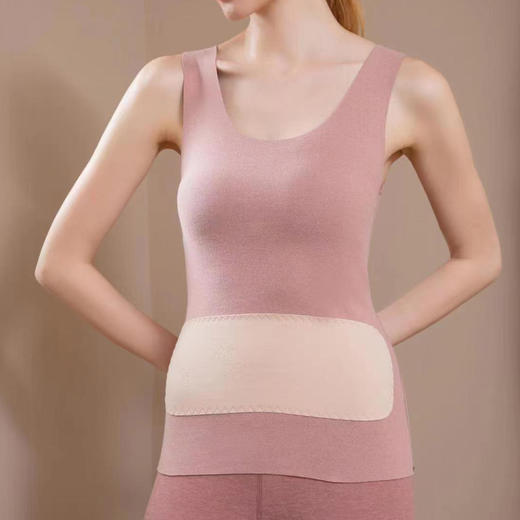 女士羽绒蚕丝羊绒聚热亲肤加贴片加厚带罩杯秋衣打底无痕保暖背心8825/8871/8826 商品图11