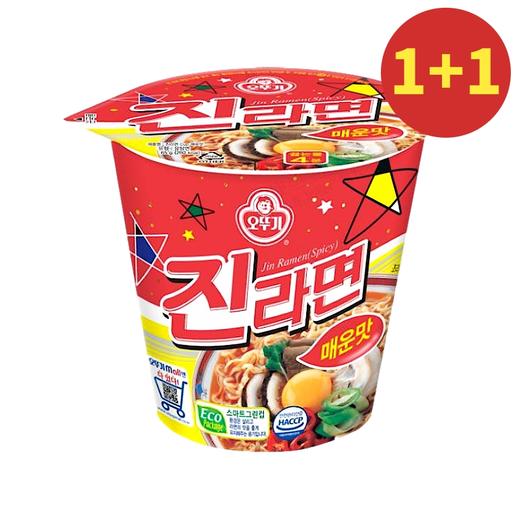 【1+1】오뚜기 진라면매운맛컵소65g 商品图0