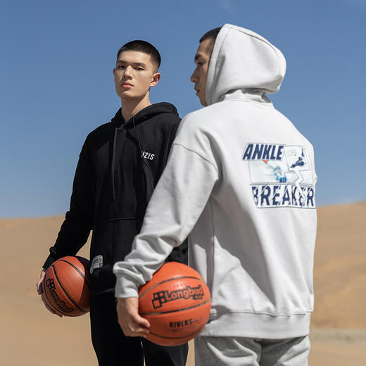 MAX% UZIS秋季篮球训练带帽运动卫衣针织套头衫男连帽上衣[脚踝] 商品图4