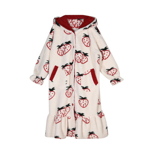 都市丽人生活家居女士法兰绒单件袍长毛绒厚家居服单件袍睡衣LH27A5 商品图4