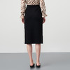 EITIE爱特爱秋季新款舒适通勤ol黑色高腰显瘦百搭针织半身裙C2201002 商品缩略图4