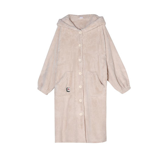 都市丽人生活家居女士法兰绒单件袍长毛绒厚家居服单件袍睡衣LH27A2 商品图3