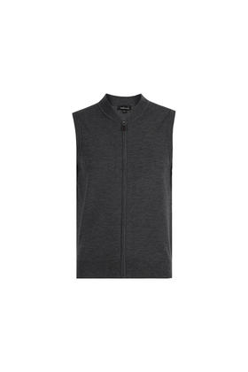 callisto两色可选超细双面羊毛开衫马甲  FQVST012C