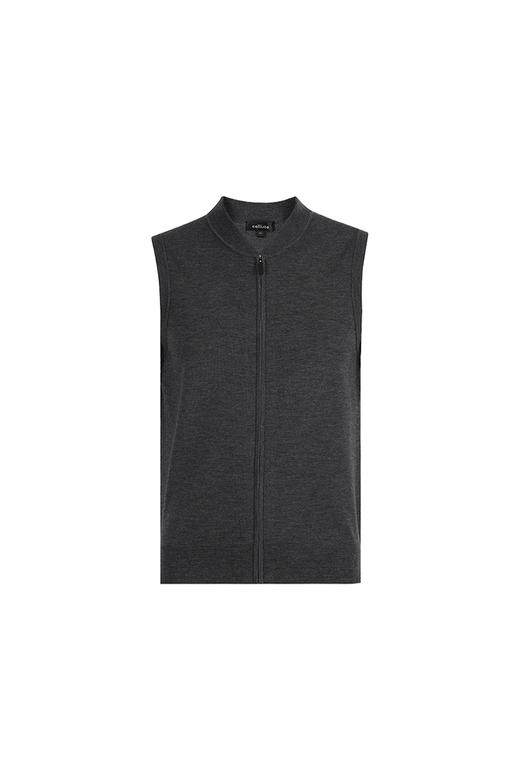 callisto两色可选超细双面羊毛开衫马甲  FQVST012C 商品图0