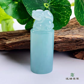 派瑞翡翠 翡翠印章 糯种 绿色