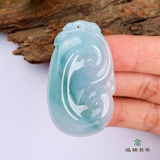 派瑞翡翠 翡翠挂件 糯种 飘花 商品图2