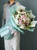 粉玫瑰桔梗混搭花束 商品缩略图0