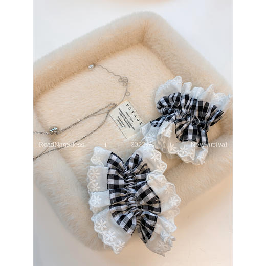 Read Nameless /刺绣格子发圈 商品图7