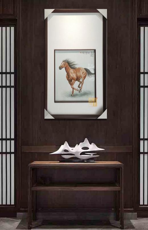 新彩骏马图瓷板 商品图0