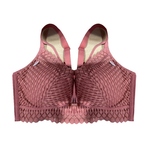 都市丽人A杯常规内衣聚拢升杯中厚蕾丝三排扣树脂胶圈3/4杯常规文胸LB21Z1 商品图0