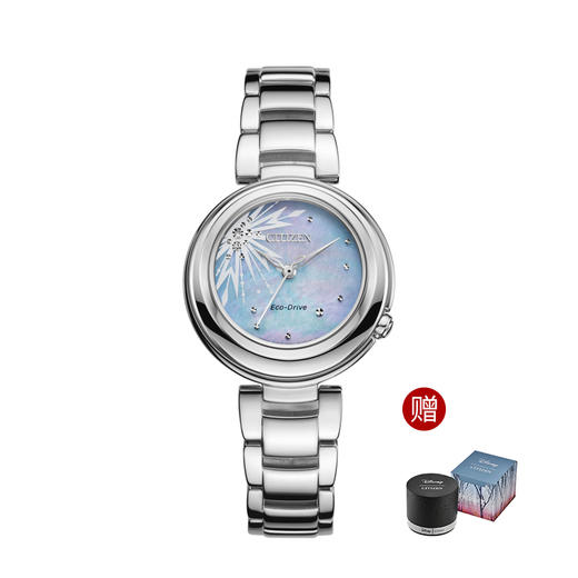 西铁城/CITIZEN冰雪奇缘迪士尼IP联名款光动能时尚女表EM0580-58N 商品图2
