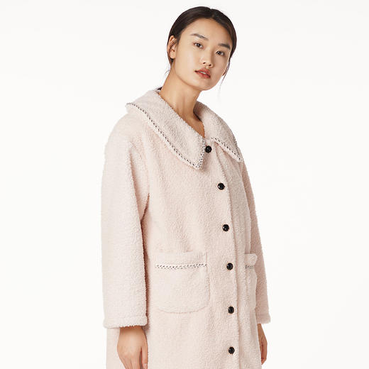 都市丽人生活家居女士法兰绒单件袍珍贝绒厚家居服单件袍睡衣LH27A3 商品图4