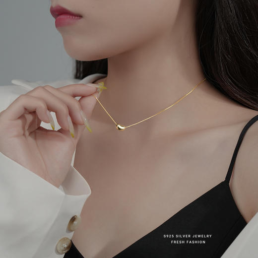 【灵云】子佩集s925纯银银豆豆项链【YXS-A2485】 商品图1