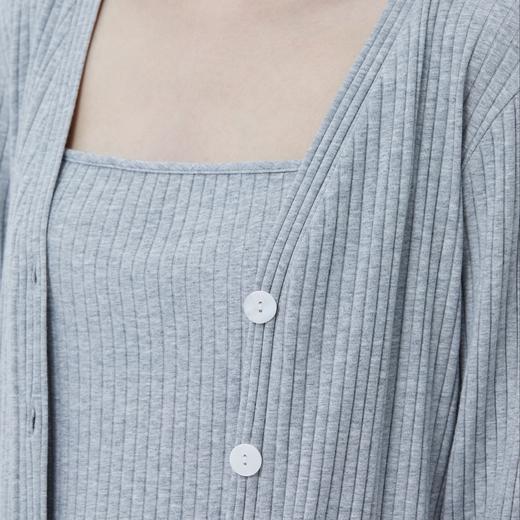 简约舒适   BLEO罗纹针织背心长裤开衫三件套装 商品图6