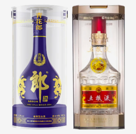 郎酒 青花郎 53度 500ml+五粮液 牛年纪念（第八代） 浓香型 52度 500ml单瓶组合装
