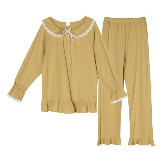 都市丽人生活家居女士特价棉质套装40支TC65/35中家居服长袖睡衣LH22J9 商品图3