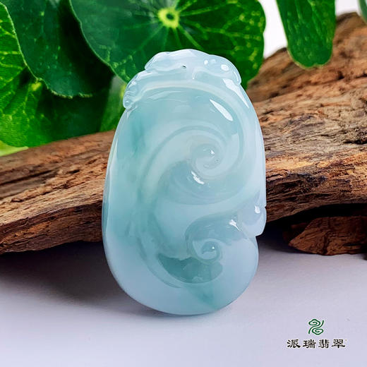 派瑞翡翠 翡翠挂件 糯种 飘花 商品图0