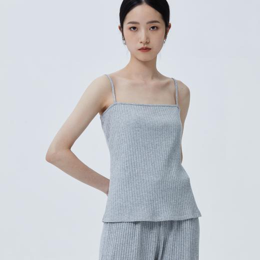 简约舒适   BLEO罗纹针织背心长裤开衫三件套装 商品图5