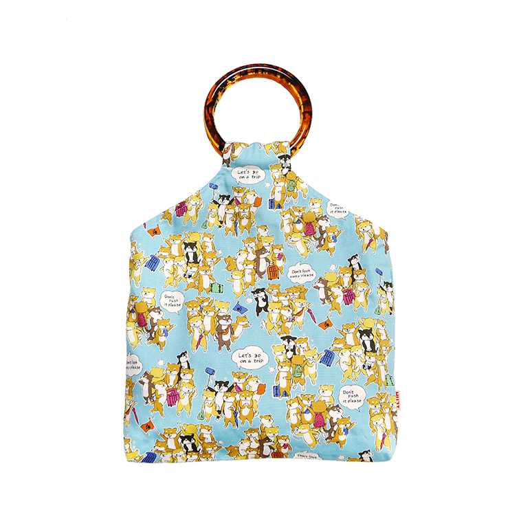 HUJI祤集Amber手提包插画柴柴柴犬