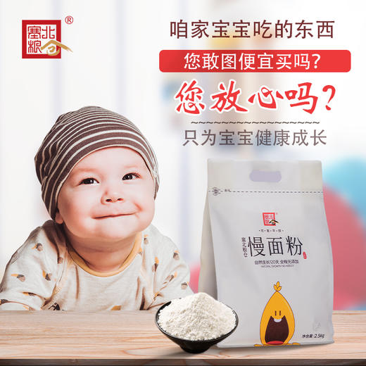 【塞北粮仓·慢面粉2.5kg】内蒙正宗家用中低筋无添加绿色食品小麦面粉 商品图3