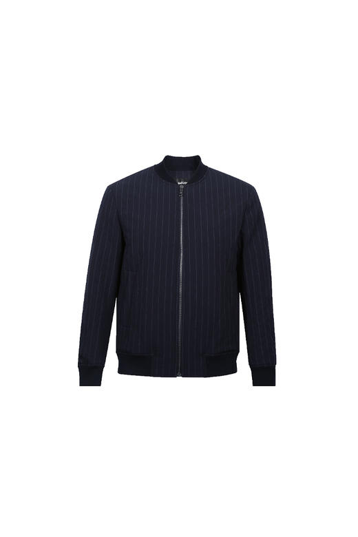 callisto藏青条纹棒球领针织夹克  SQFEJ003C 商品图4