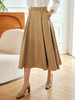 OLrain法式高级穿搭卡其色半身裙女夏季2022年新款气质高腰a字裙 商品缩略图1