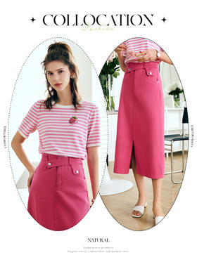 OLrain法式粉色条纹针织衫女夏季2022年新款减龄刺绣甜美冰爽小衫