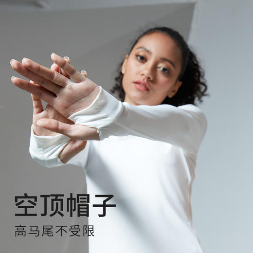 薄款2.0速干连帽长袖跑步健身瑜伽长袖透气健身衣户外运动速干衣 商品图3