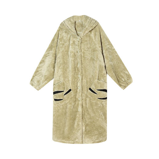 都市丽人生活家居女士法兰绒单件袍长毛绒厚家居服单件袍睡衣LH27A1 商品图5