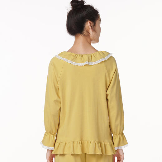 都市丽人生活家居女士特价棉质套装40支TC65/35中家居服长袖睡衣LH22J9 商品图2