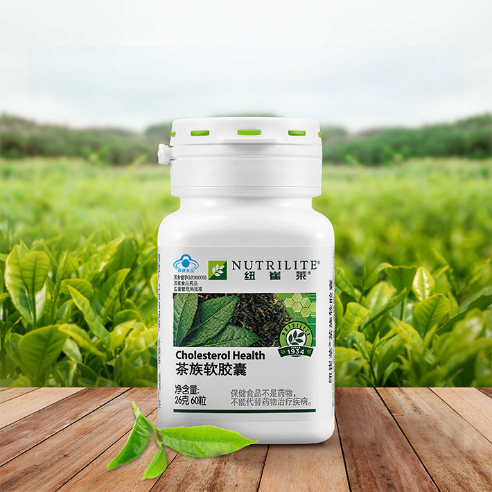 纽崔莱茶族软胶囊/有效降低内源性和外源性胆固醇/每日2粒餐后食用/