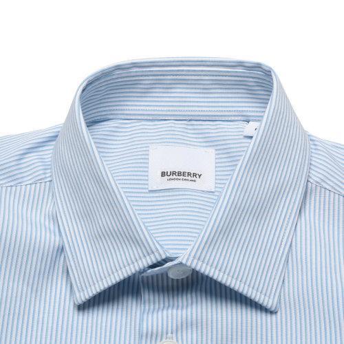 BURBERRY/博柏利【21秋冬新款】男士长袖衬衫 男款棉质长袖衬衫条纹徽标饰扣 80427731 商品图2