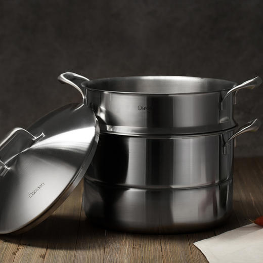 德国戴德18/10不锈钢家用蒸锅单层一体式燃气电磁炉通用28CM 商品图4