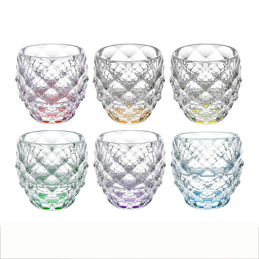 捷克进口BOHEMIA 威士忌杯莫里斯彩色杯子6件套【不支持补差，非质量问题不退不换】S 商品图0