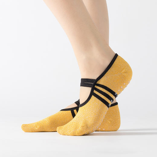 新款防止滑 棉空中瑜伽袜子舞蹈芭蕾女运动定制logo Yogasocks 商品图2