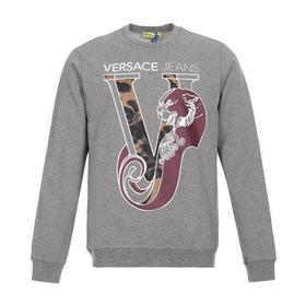 VERSACEJEANSCOUTURE/VERSACEJEANSCOUTURE 男卫衣 棉质圆领长袖卫衣运动衫 B7GSA7FV 30162