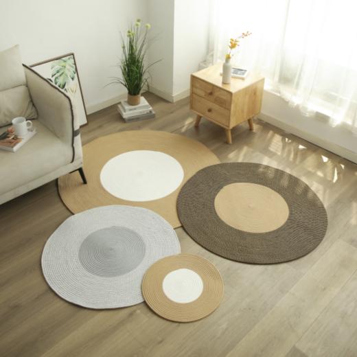 【北欧简约风】出日外贸手工编织复古地毯沙发垫 商品图1