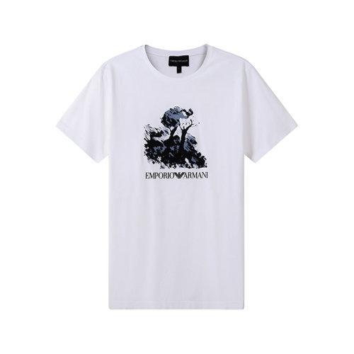 Emporio Armani/安普里奥阿玛尼【21秋冬新款】男士短袖T恤棉质圆领LOGO印花图案 6K1T6Q 1JQ4Z 商品图10